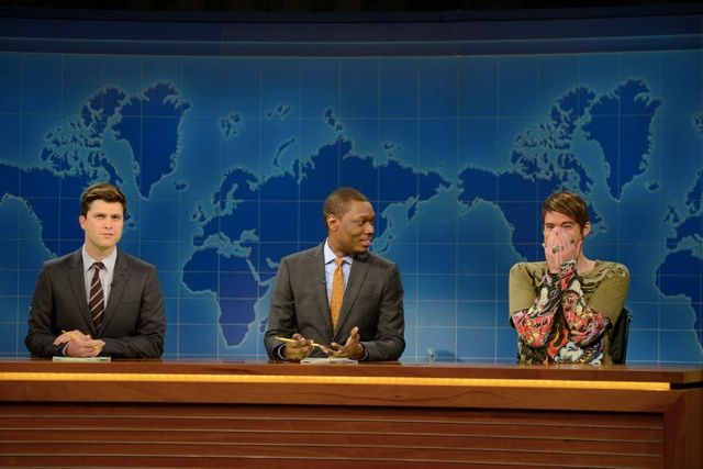 Stefon was the triumphant centerpiece of Weekend Update, which also included another visit from new guy Pete Davidson and some good Michael Che bits.
